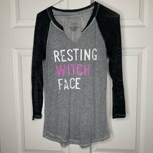 Grayson Threads Resting Witch face Burnout Top S